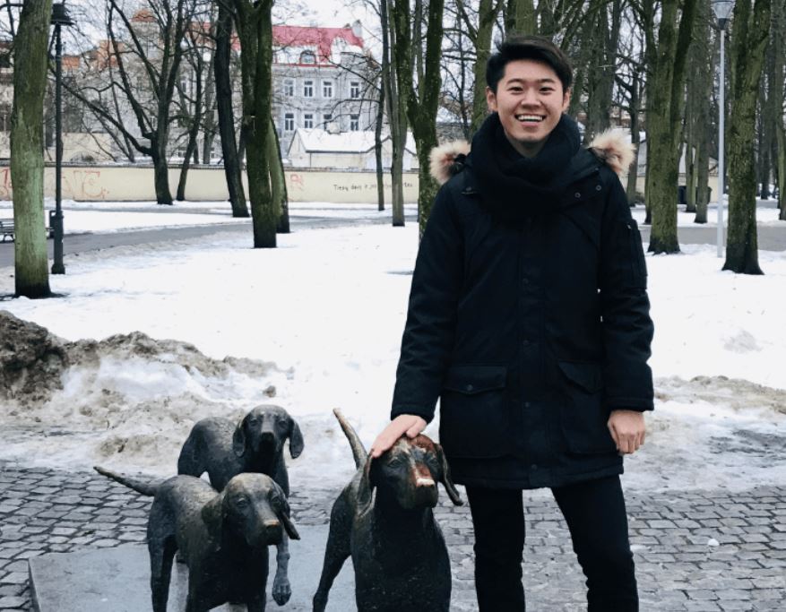 Student from Japan Yoshiyuki Miyasaka in Vilnius
