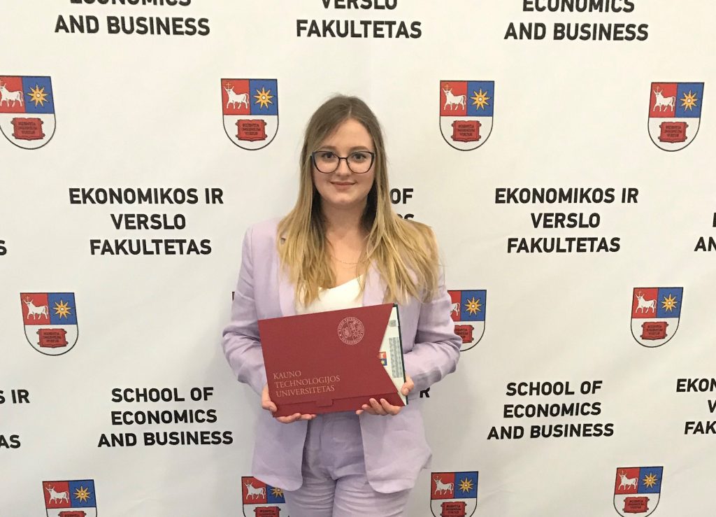 Maryna Bohuslavska from Ukraine, KTU student
